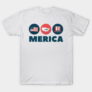 MERICA chemise vintage du 4 juillet, t-shirt du 4 juillet, 4 juillet usa, 4 juillet drapeau, 4 juillet vacances, 4 juillet garçons T-Shirt